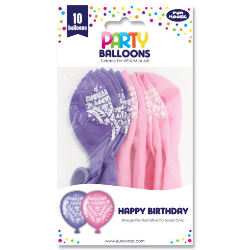Picture of PARTY LATEX BALLOONS PINK10 PACK - 11 INCH